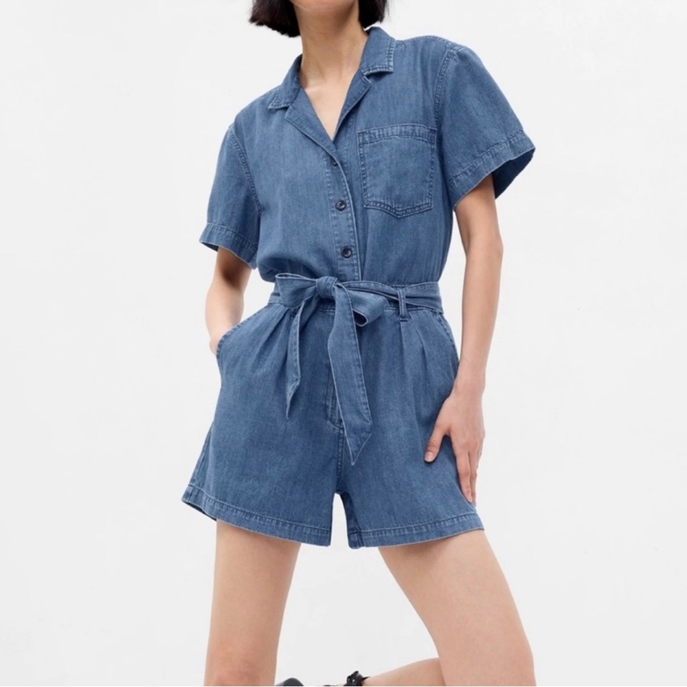 GAP Blue Denim Jumpsuit - Picture 3 of 12